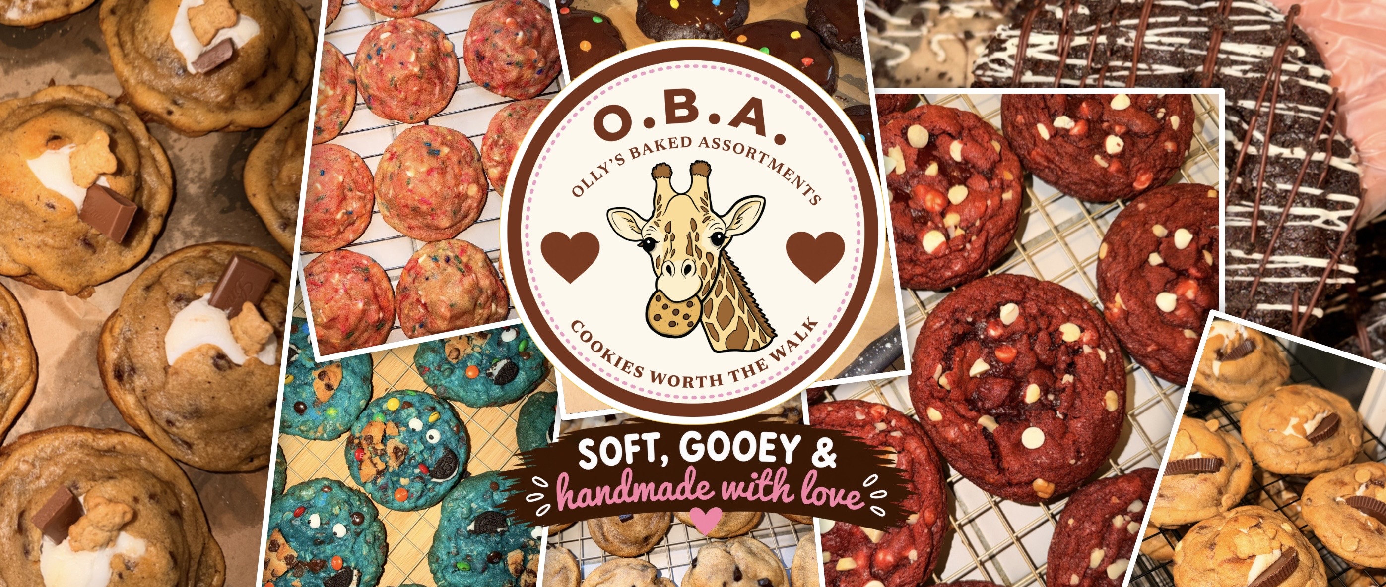 OBA Cookies flavor collection featuring handmade cookies from Olly's Baked Assortments
