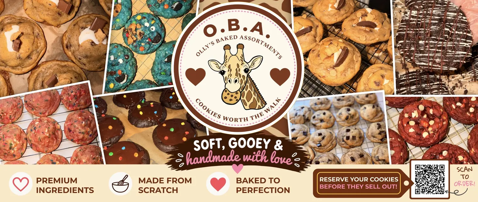 Olly's Baked Assortments — soft, gooey, handmade cookies made from scratch