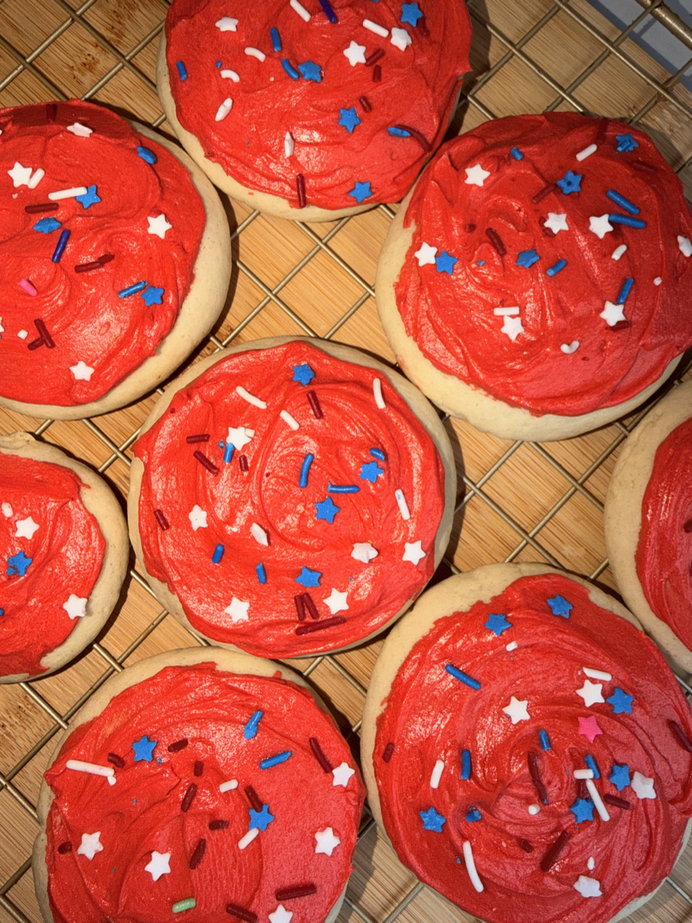 Stars and Sprinkles frosted vanilla cookie from OBA Cookies